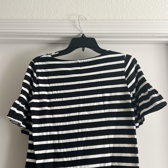 J.Crew Factory Size XS Striped Dress with Flutter Sleeves - Picture 11 of 17